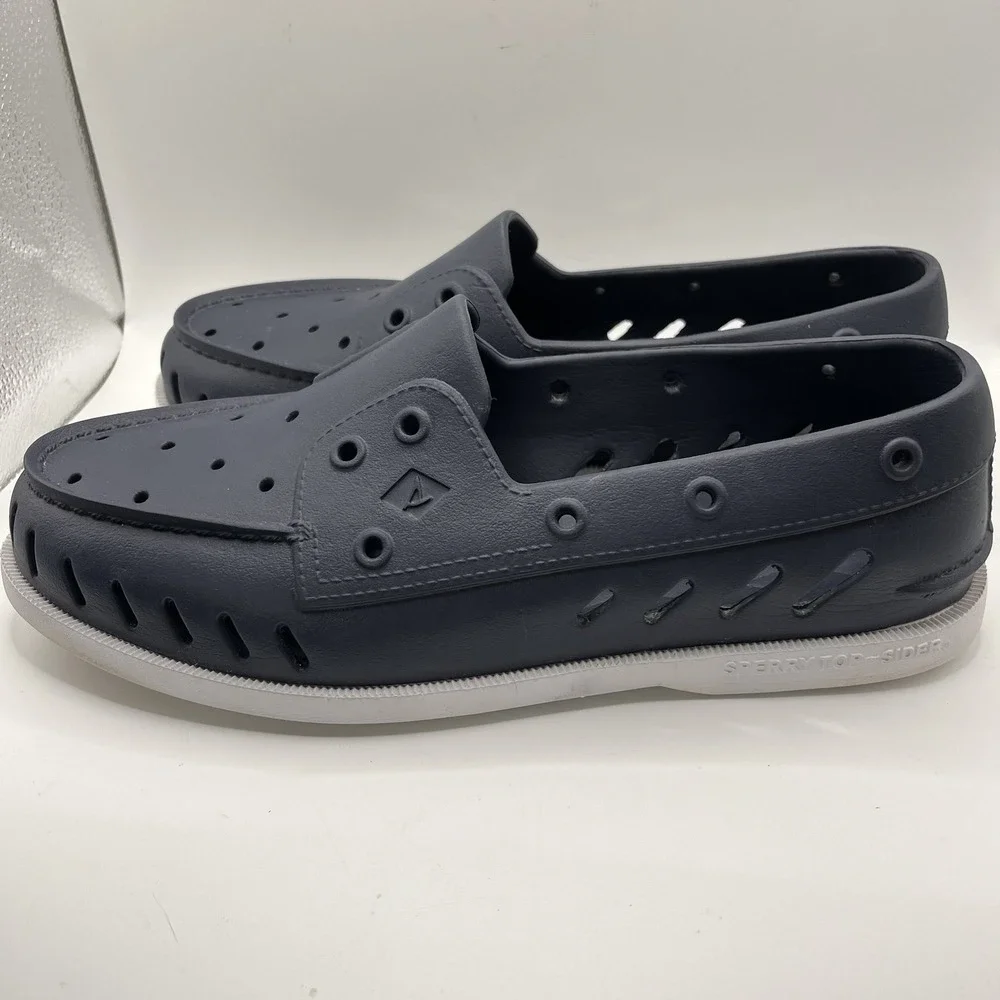 Sperry Men's 10 Topsiders Rubber Navy
